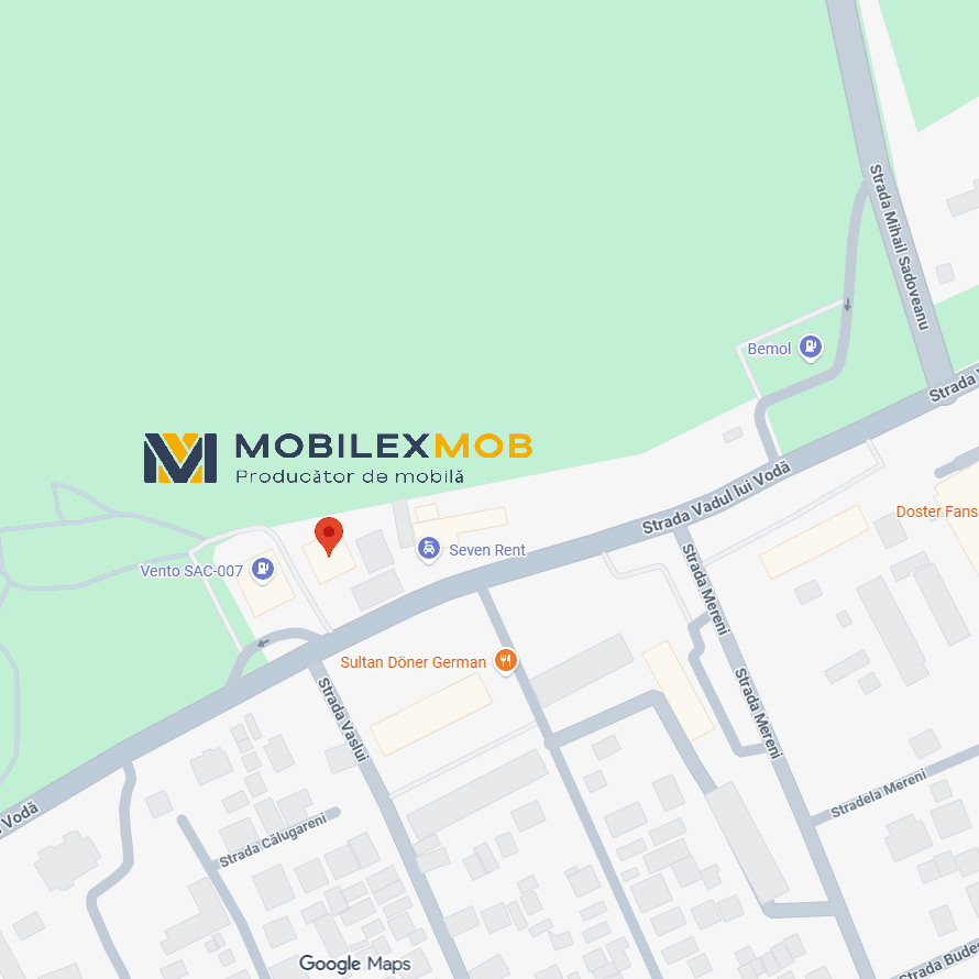 Harta cu amplasarea showroomului MobilexMob din Chișinău
